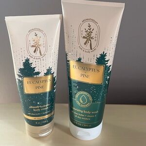 Bath & Body Works Aromatherapy Eucalyptus & Pine Body Wash & Body Cream